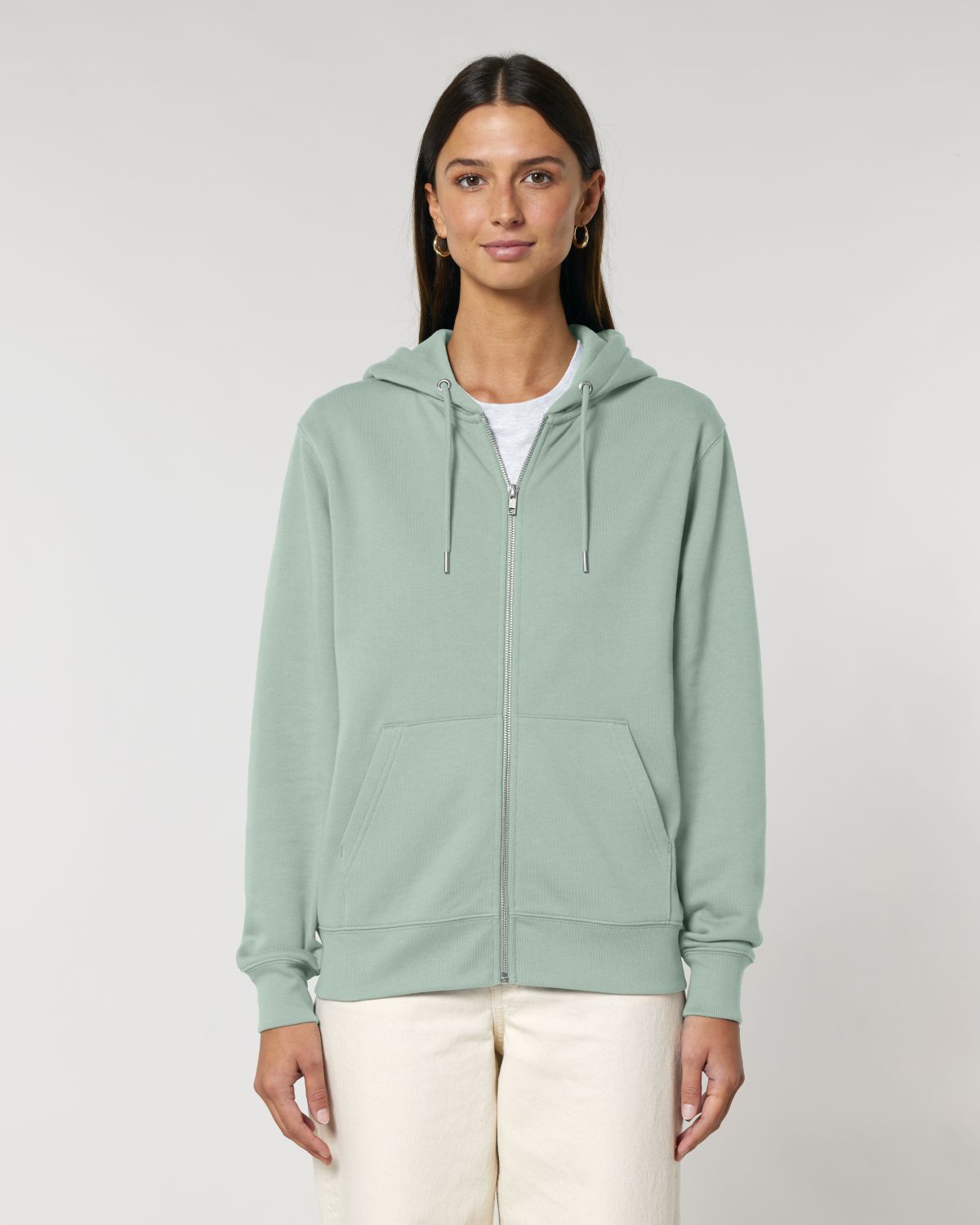 ICONIC BIO ZIP-THRU-HOODIE-SWEATSHIRT, UNISEX 2.0