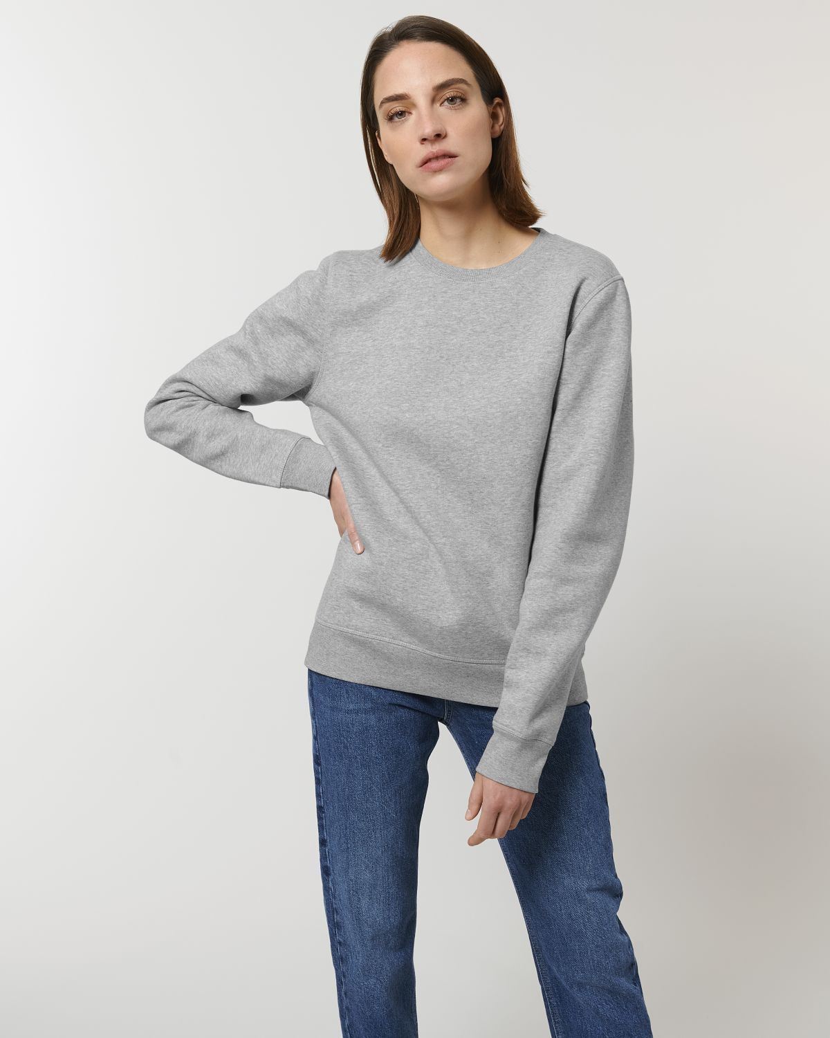 BASIC BIO SWEATSHIRT MIT RUNDHALSAUSSCHNITT, UNISEX