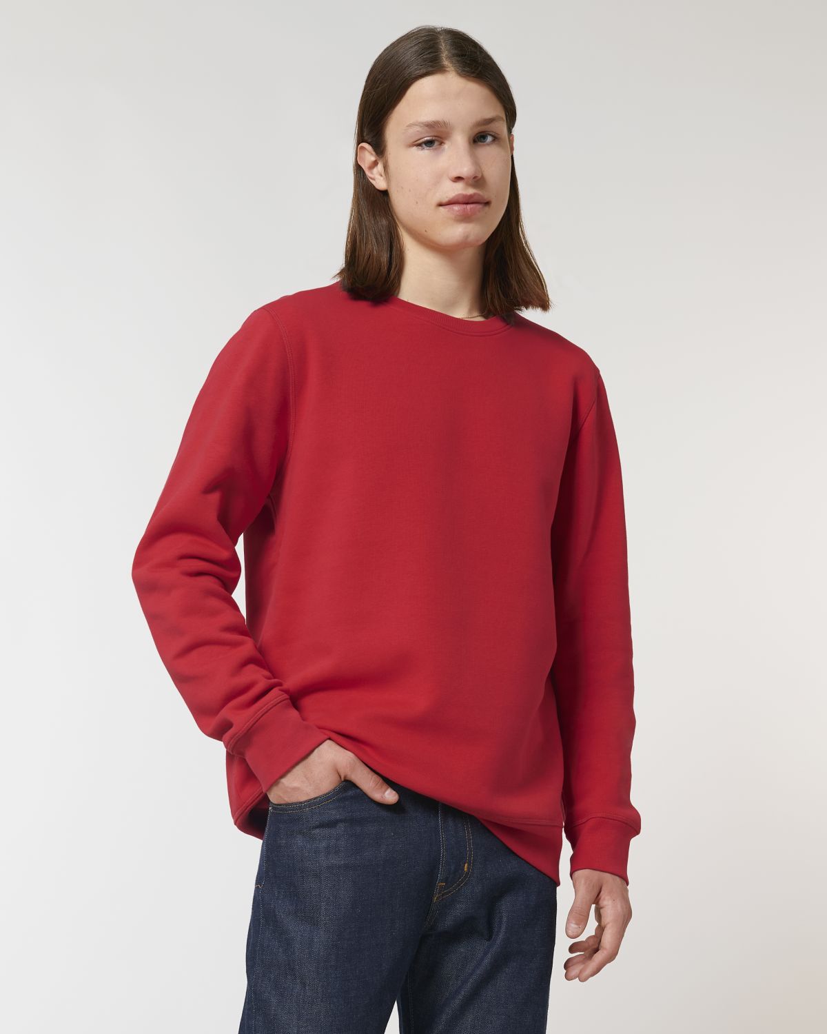 BASIC BIO SWEATSHIRT MIT RUNDHALSAUSSCHNITT, UNISEX