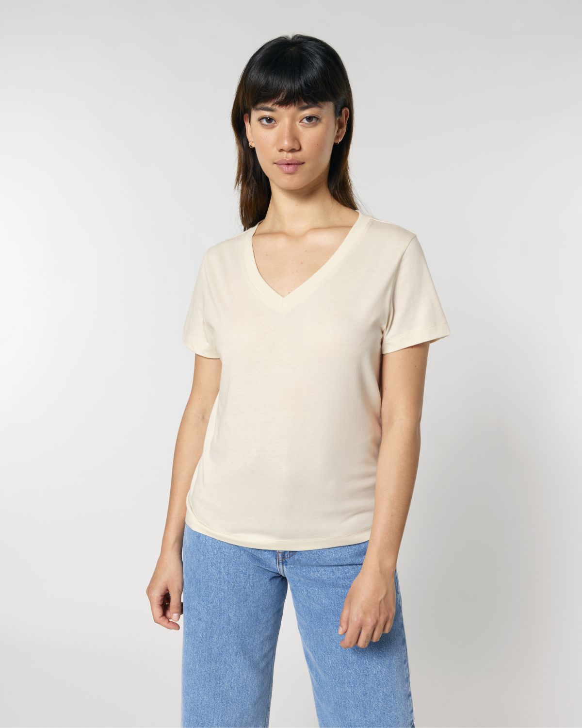 BIO V-NECK-T-SHIRT, LADIES