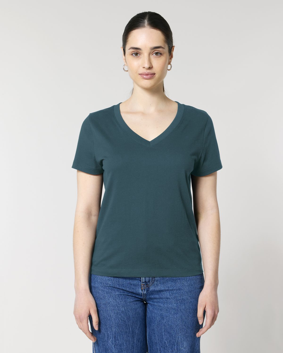 BIO V-NECK-T-SHIRT, LADIES