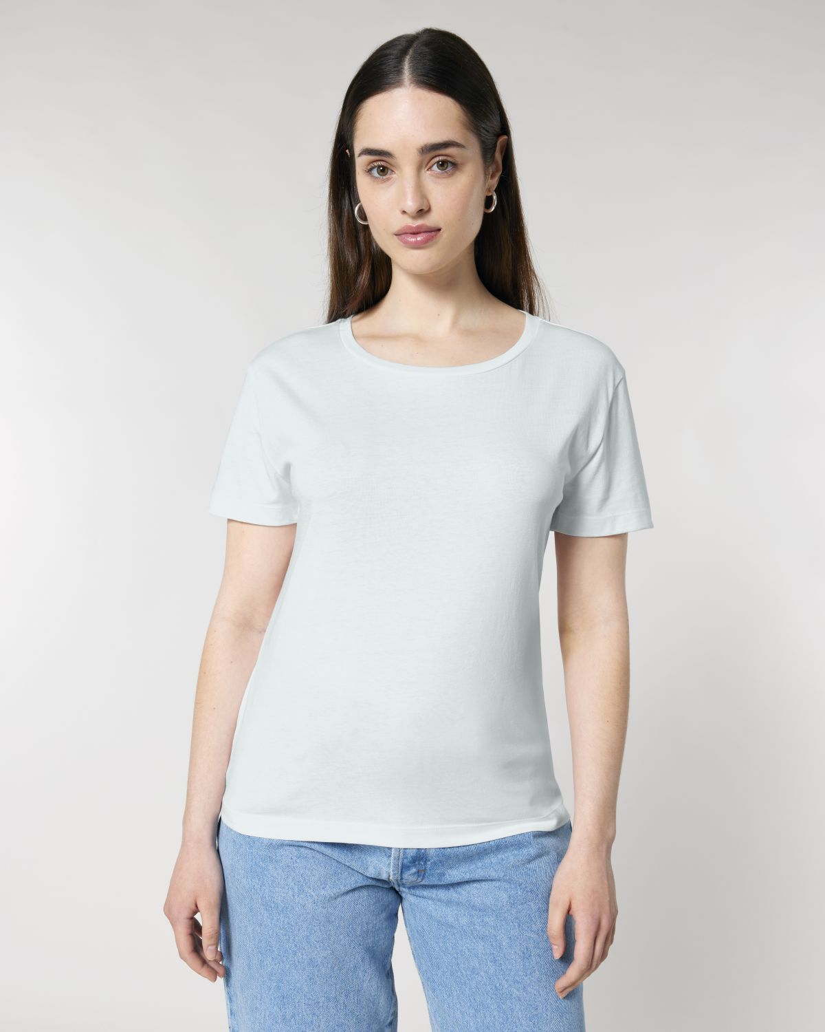 ICONIC BIO MID-LIGHT SCOOP-NECK-T-SHIRT, LADIES