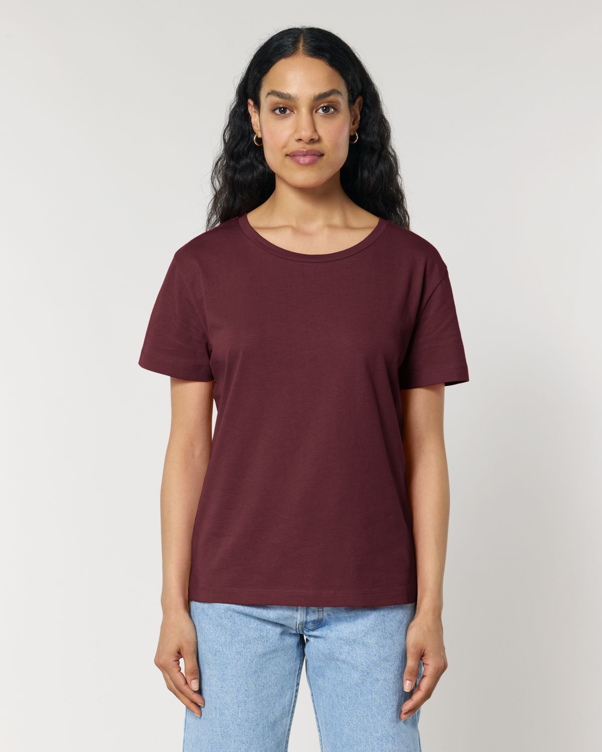 ICONIC BIO MID-LIGHT SCOOP-NECK-T-SHIRT, LADIES