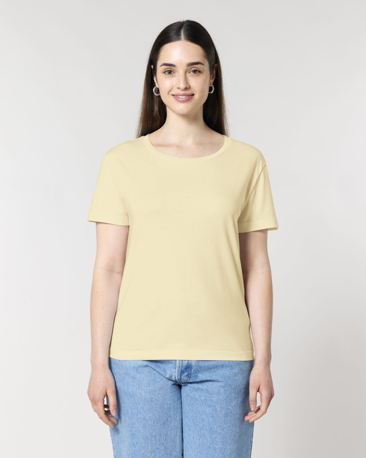 ICONIC BIO MID-LIGHT SCOOP-NECK-T-SHIRT, LADIES