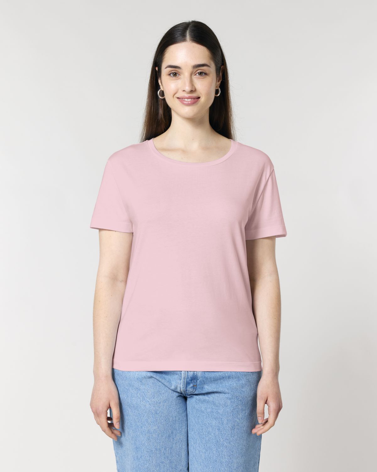 ICONIC BIO MID-LIGHT SCOOP-NECK-T-SHIRT, LADIES