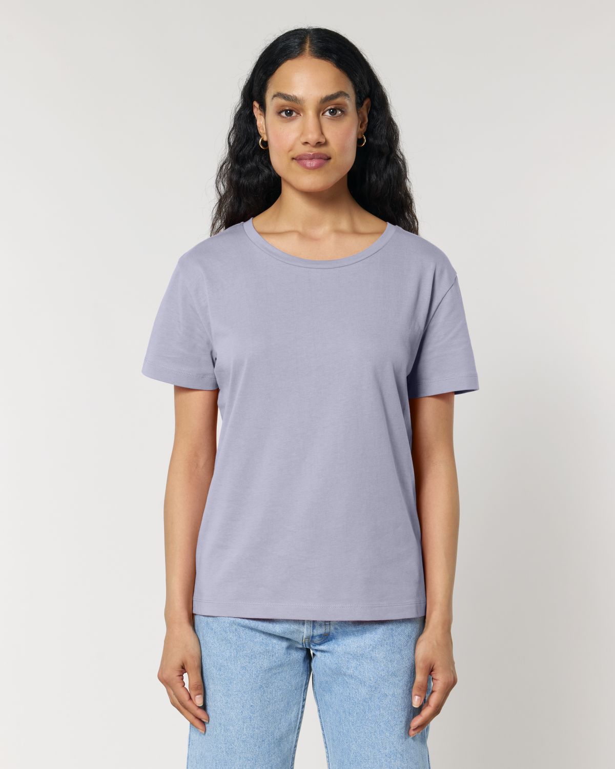 ICONIC BIO MID-LIGHT SCOOP-NECK-T-SHIRT, LADIES