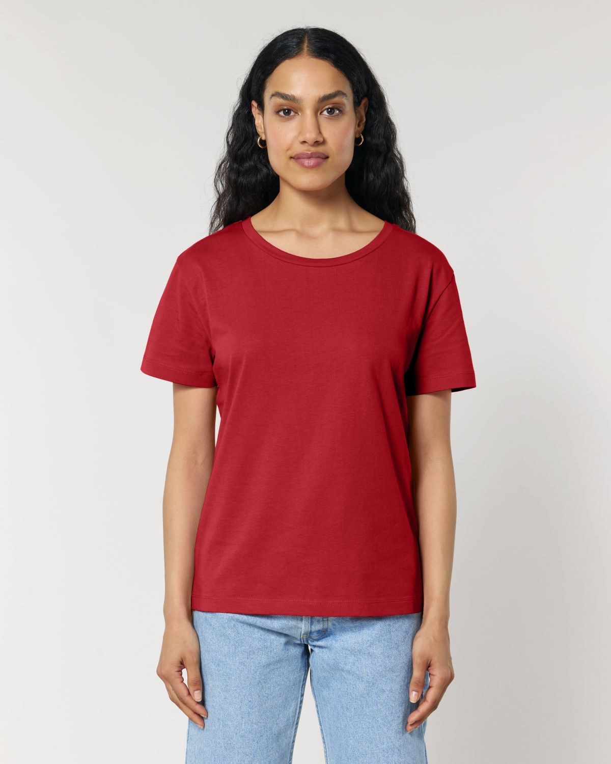 ICONIC BIO MID-LIGHT SCOOP-NECK-T-SHIRT, LADIES